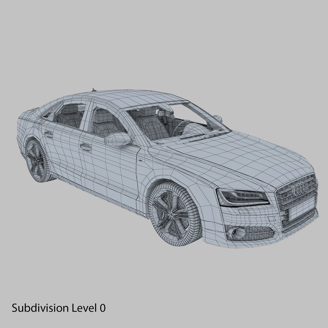 Audi S8 2014 3d Model