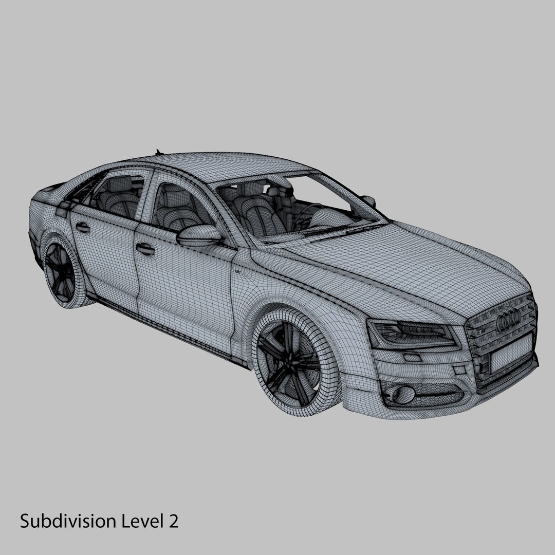 Audi S8 2014 3d Model