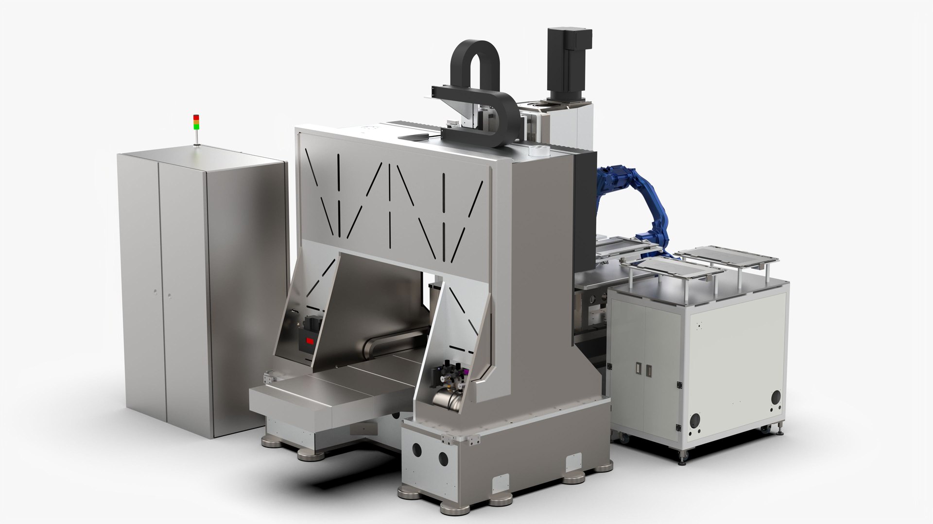Fully Automatic Extrusion Welding Plate And Deburring Machine 3D Model ...