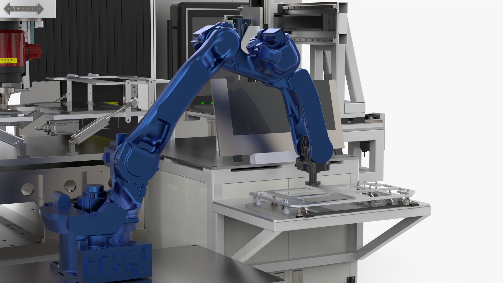Fully Automatic Extrusion Welding Plate And Deburring Machine 3D Model ...