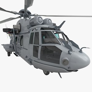Eurocopter EC725 Caracal Tactical Transport Helicopter Rigged 3