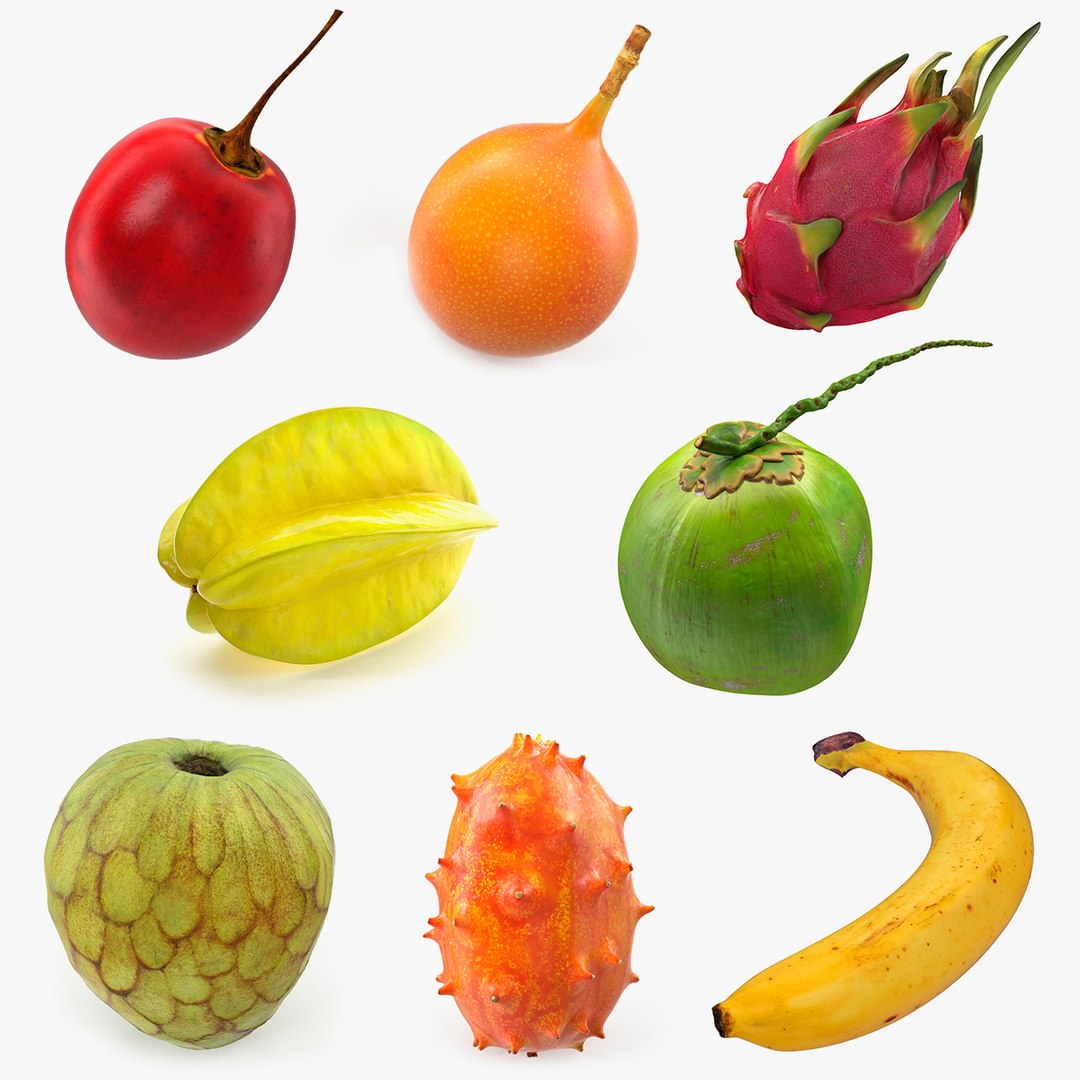 Exotic Fruits Collection 2 3D model preview