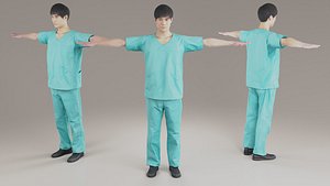 Asian doctor man Animation3D 127 Kazu