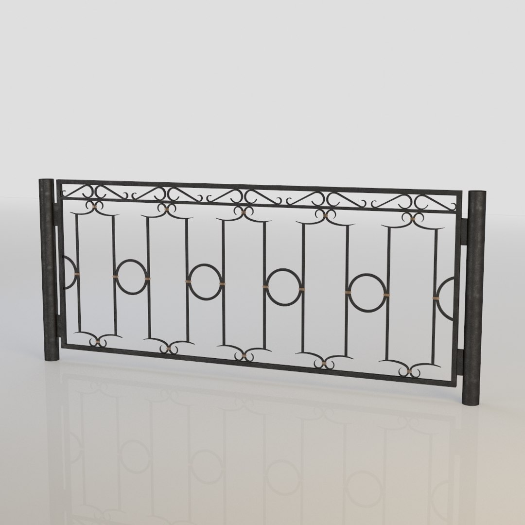 iron-fence-3d-max