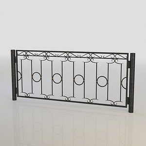iron fence 3d max
