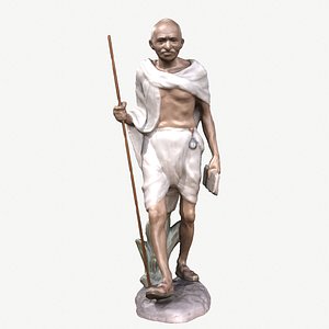 3D model sculpture gandhi