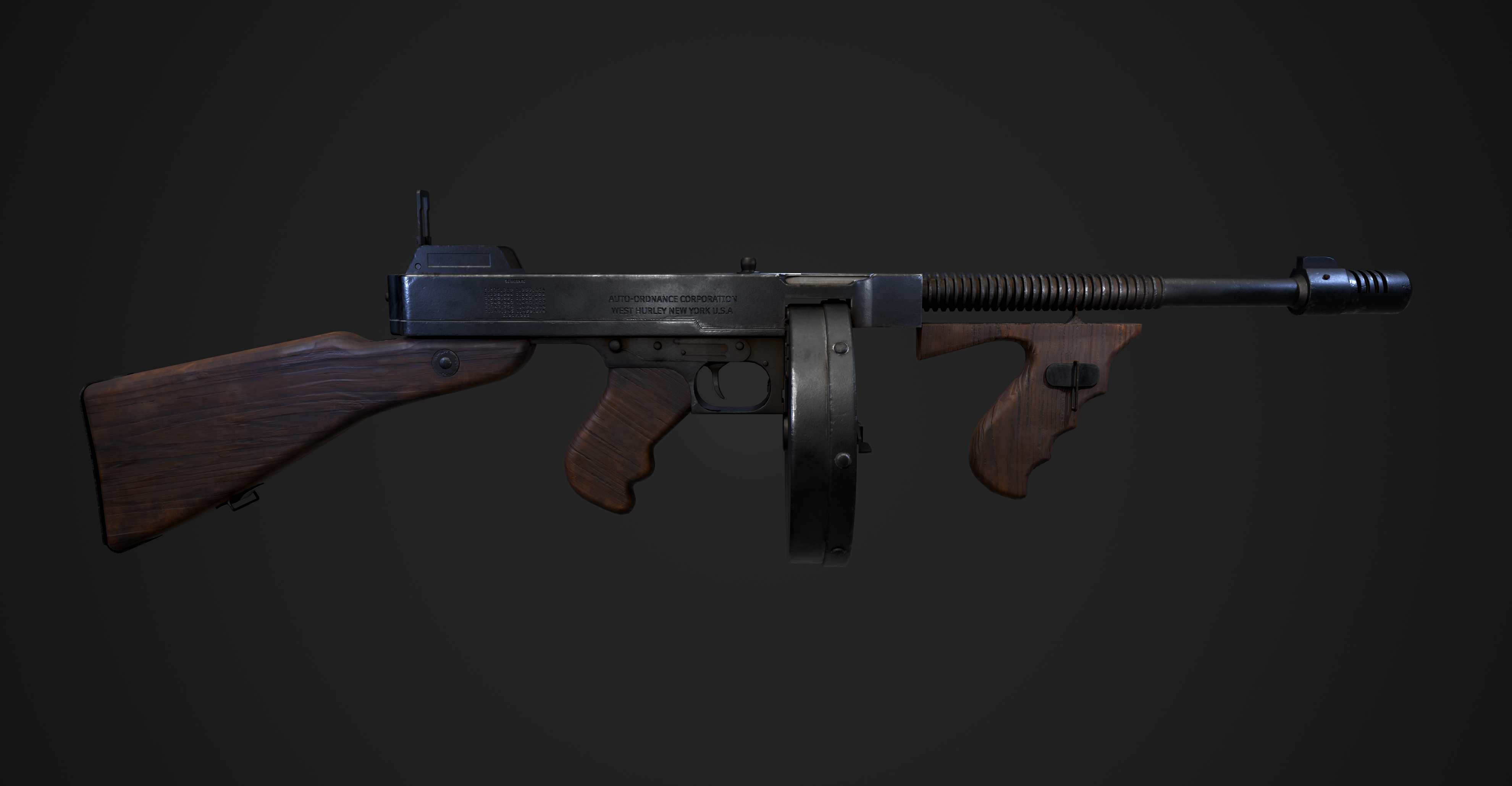 modelo 3d Subfusil Thompson TurboSquid 1713004