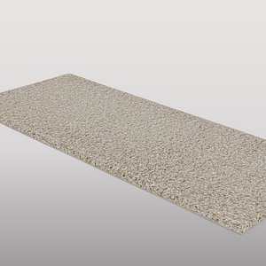 Minimalist Beige Rug 3D