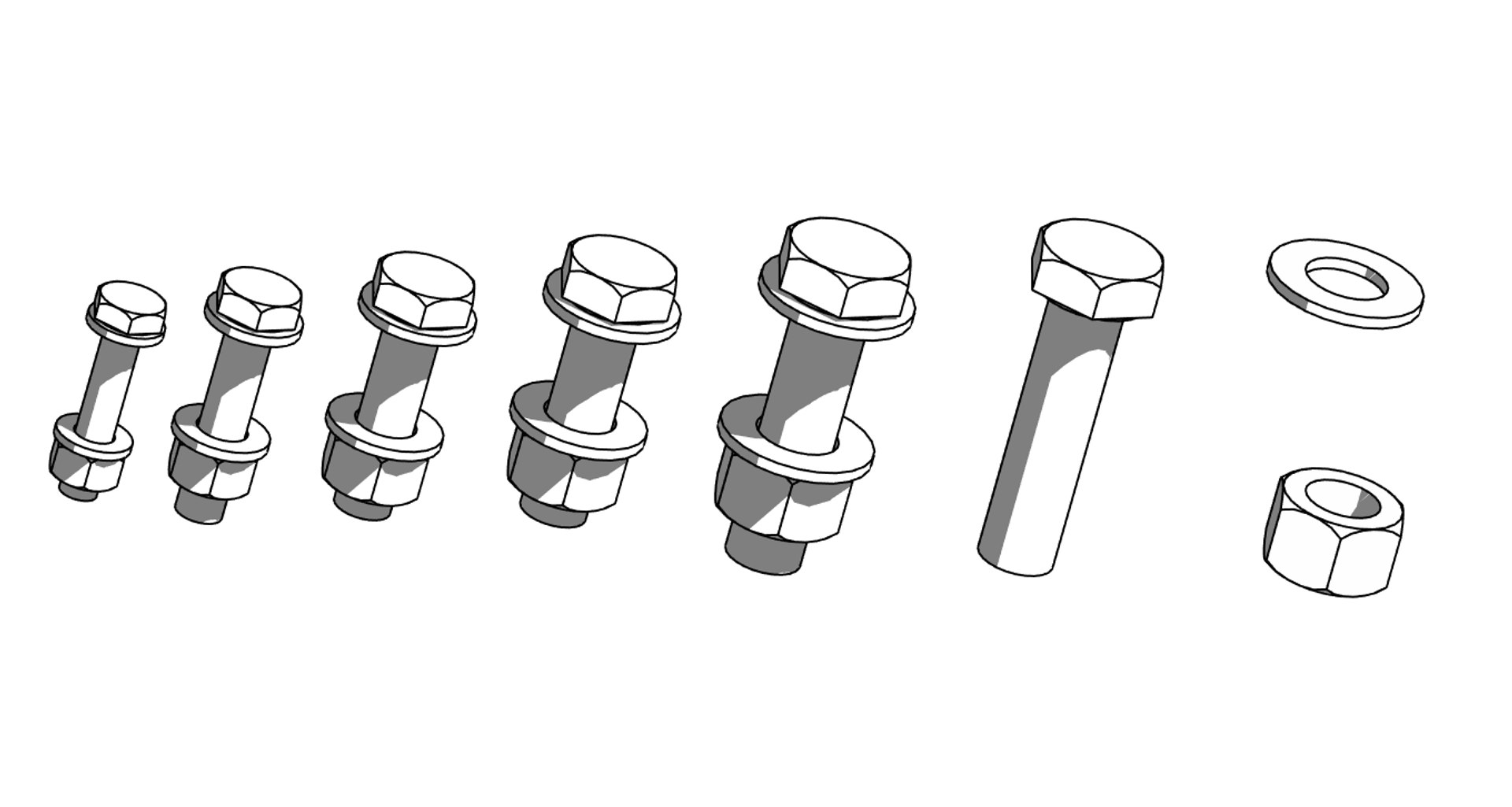 3D Model Heavy Hex Bolt Connection TurboSquid 1717082