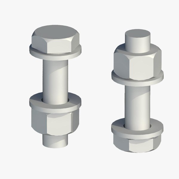 3D model Heavy Hex Bolt Connection TurboSquid 1717082