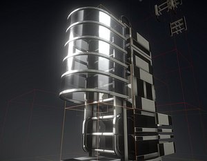 ladder white plastic set 3D model