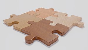 3D model Wooden Jigsaw Puzzle