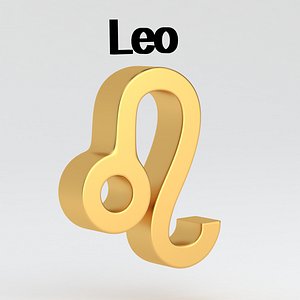 3D Astrological Sign leo