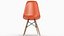 Sedia laterale in plastica Eames DSW Rusty Orange