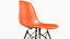 Sedia laterale in plastica Eames DSW Rusty Orange
