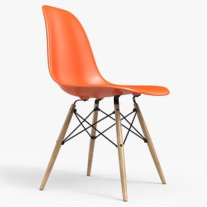 Eames Plastic Side Chair DSW Rusty Orange