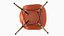 Sedia laterale in plastica Eames DSW Rusty Orange