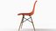 Sedia laterale in plastica Eames DSW Rusty Orange