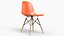 Sedia laterale in plastica Eames DSW Rusty Orange