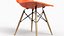 Sedia laterale in plastica Eames DSW Rusty Orange