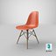 Sedia laterale in plastica Eames DSW Rusty Orange