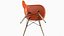 Sedia laterale in plastica Eames DSW Rusty Orange