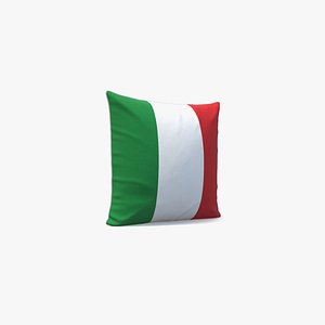 3D Italy Flag Pillow model
