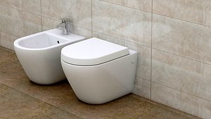 bidet toilet 3d dxf