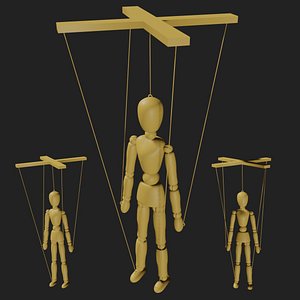 Puppet with cross and string