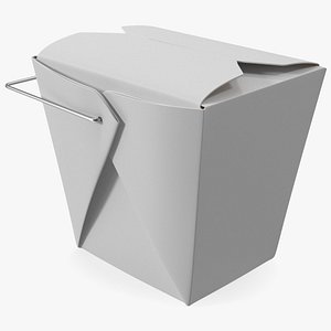 Paper Take Out Food Container 32 Oz 3D model