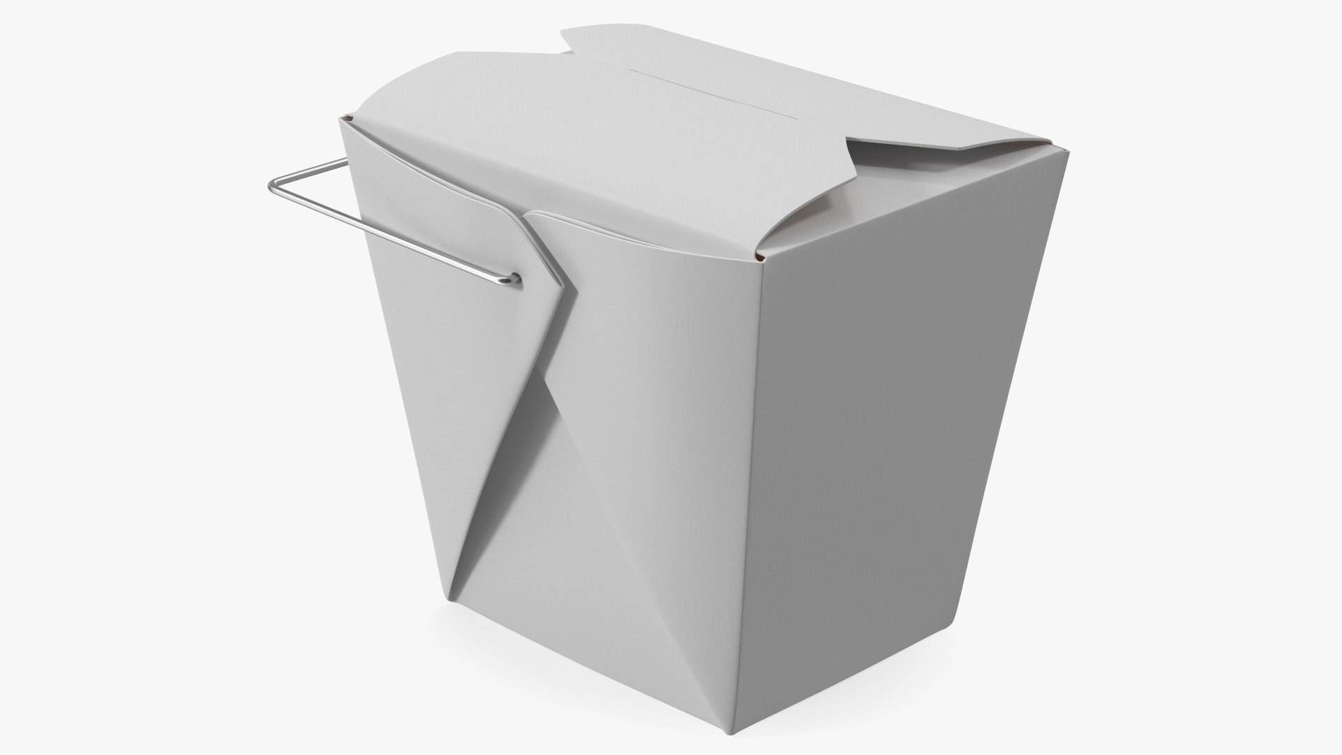 Paper Take Out Food Container 32 Oz 3D model preview