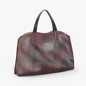 3D Old trend leather bag