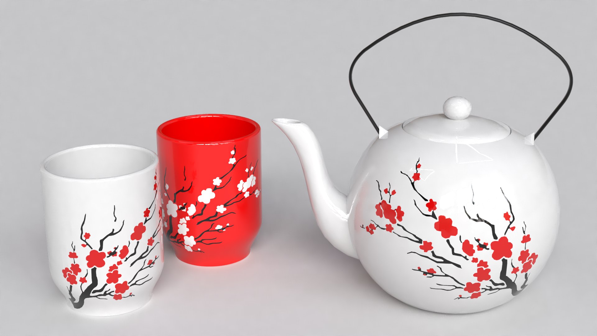 3D Tea Set Model - TurboSquid 2050706