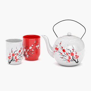 3D Tea set model
