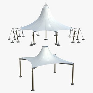 Tensile Structure Conical 3D model