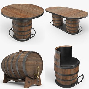 Barrel Themed Bar Furniture Collection