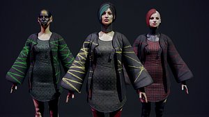 Cyberpunk Cultists Pack 3D