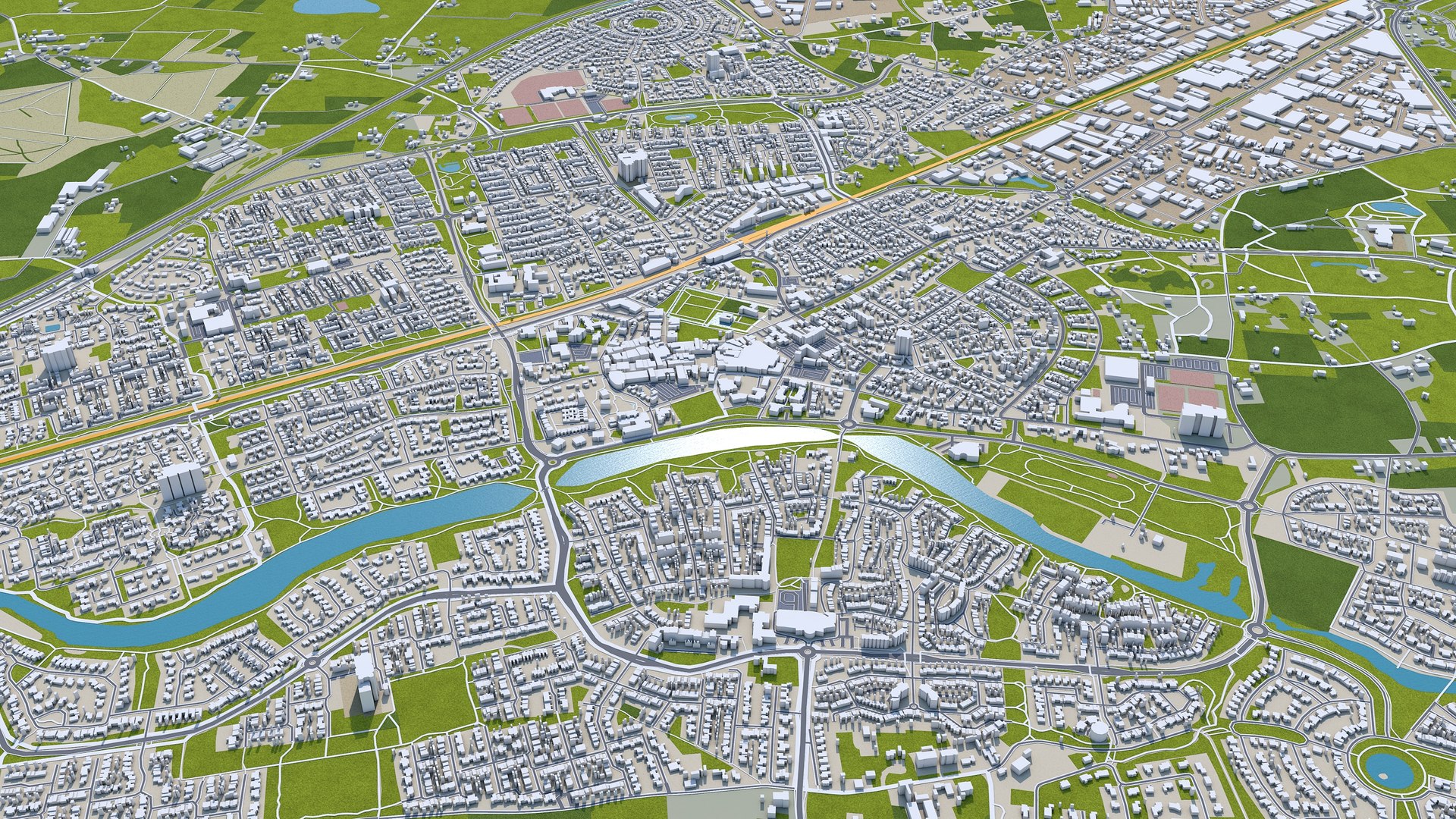 City Area Building Model - TurboSquid 1639777