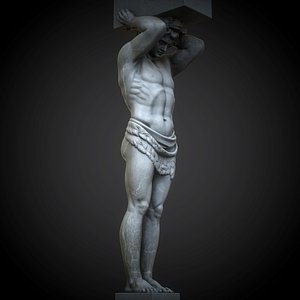 3D statue atlant model