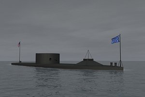civil war ironclad uss monitor model