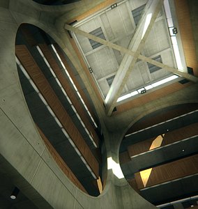louis kahn exeter academy 3d c4d