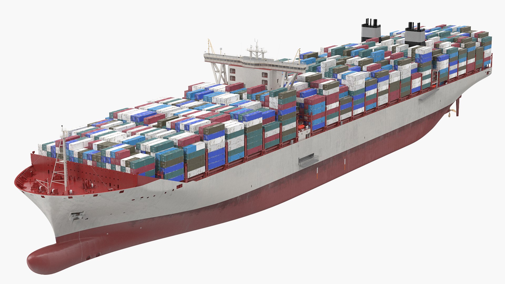 Loaded Ultra Large Container Vessel 3D model preview