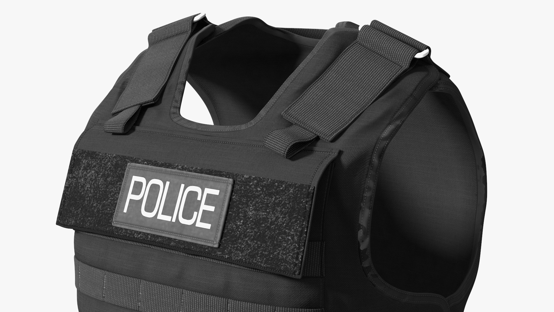 3D Police Black Body Armor Carrier model TurboSquid 2097513