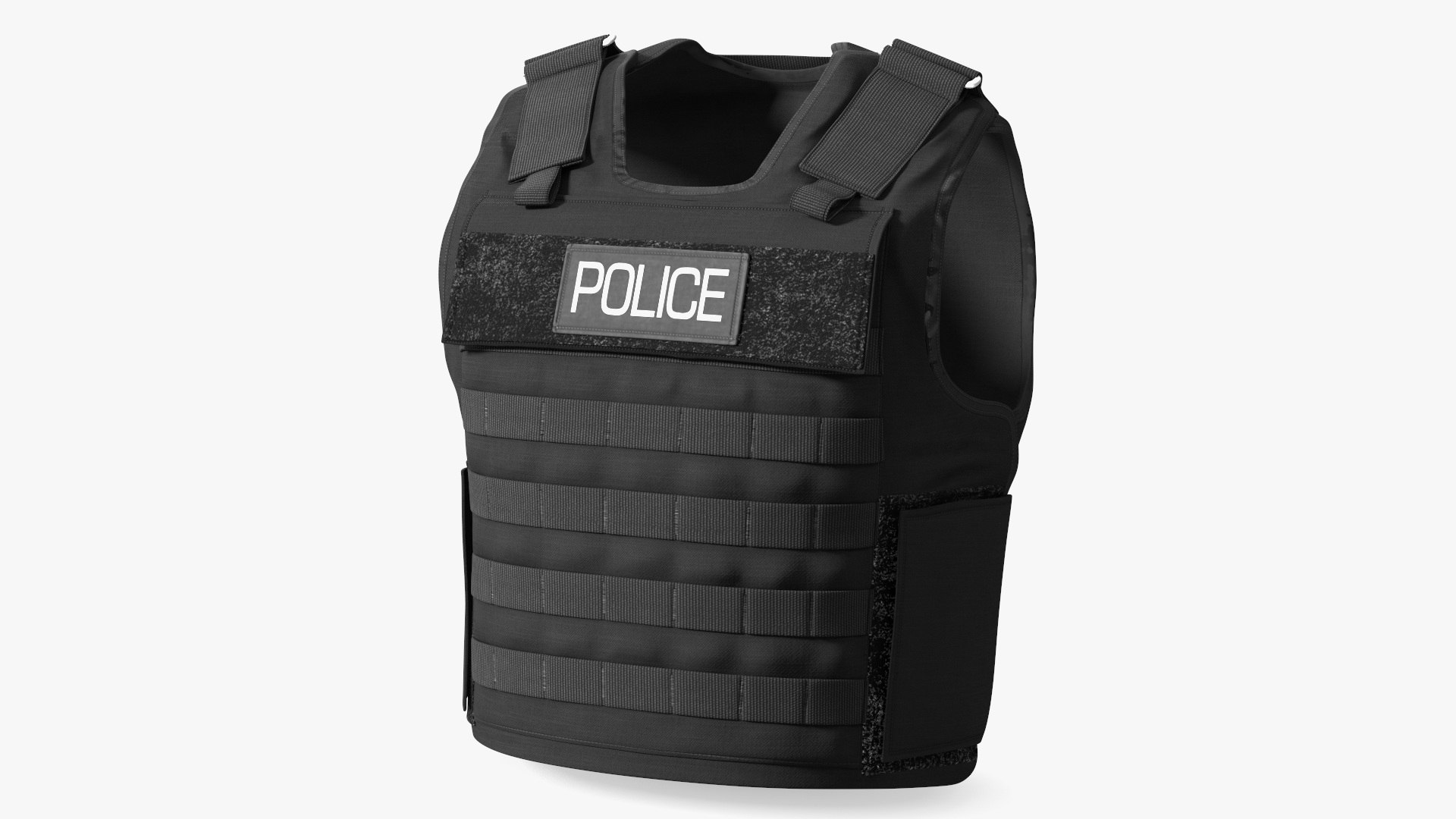 3D Police Black Body Armor Carrier model TurboSquid 2097513