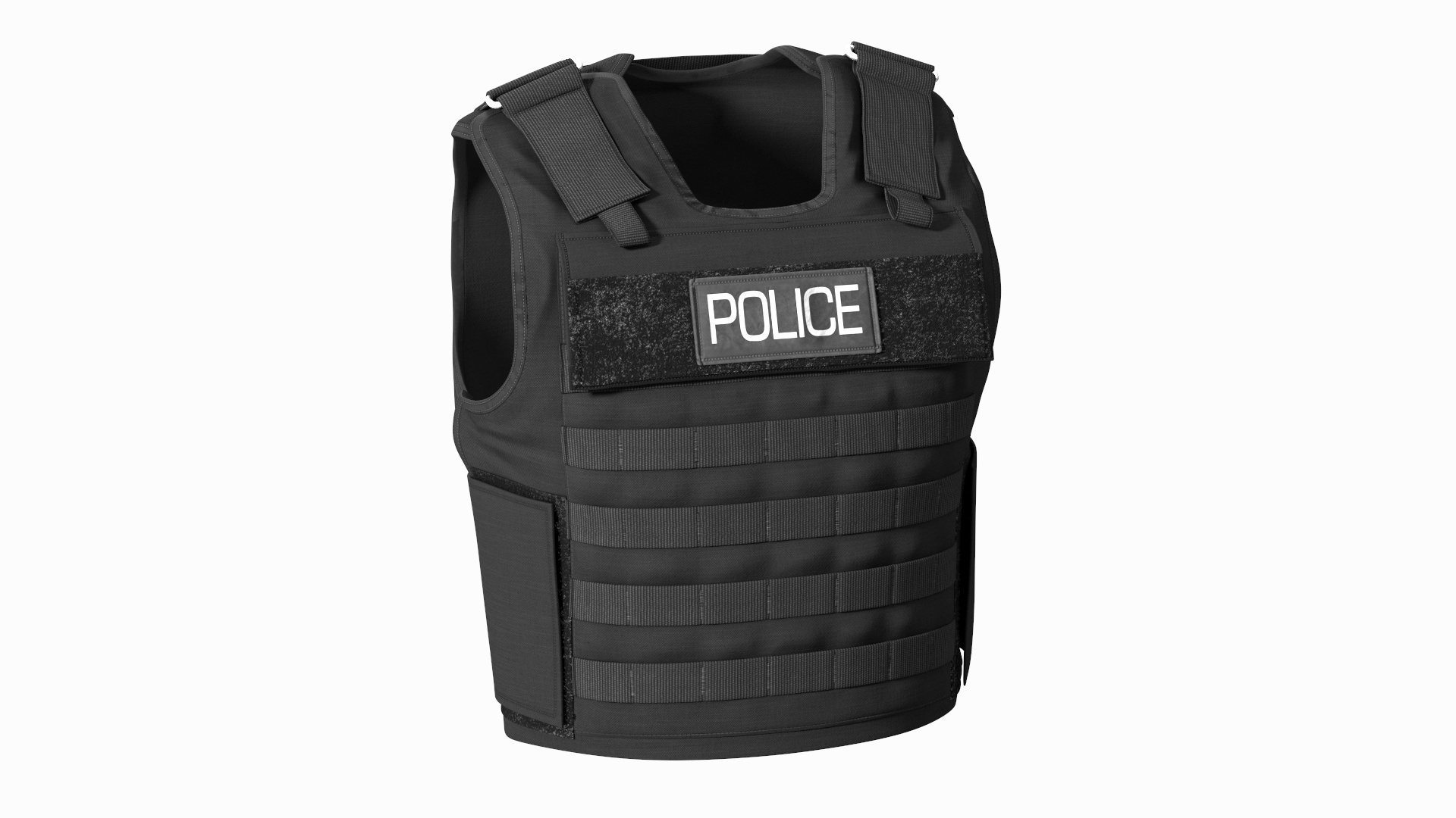 3D Police Black Body Armor Carrier model TurboSquid 2097513