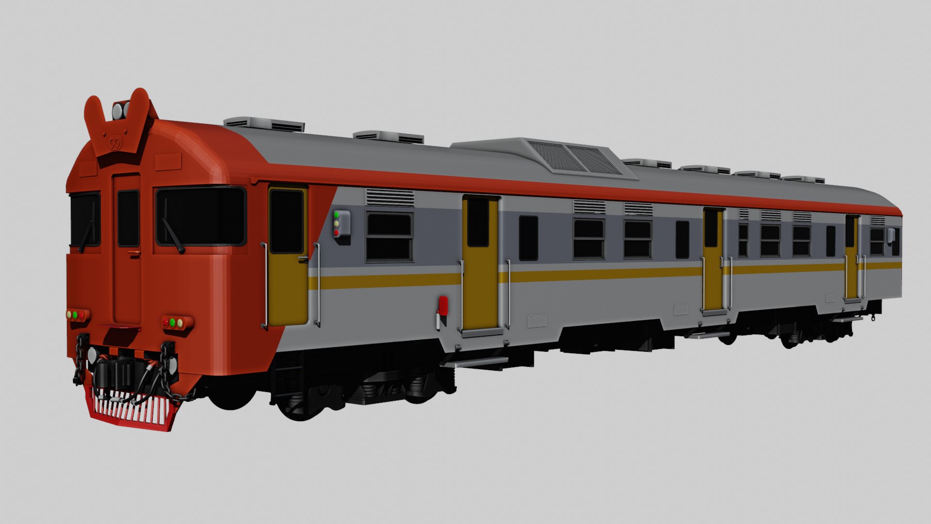 KRD MCW 302 Indonesian Commuter Train 3D Model - TurboSquid 2245435