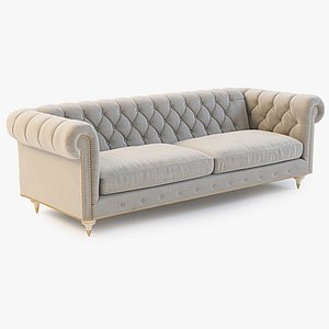Velvet Lyre Chesterfield Sofa
