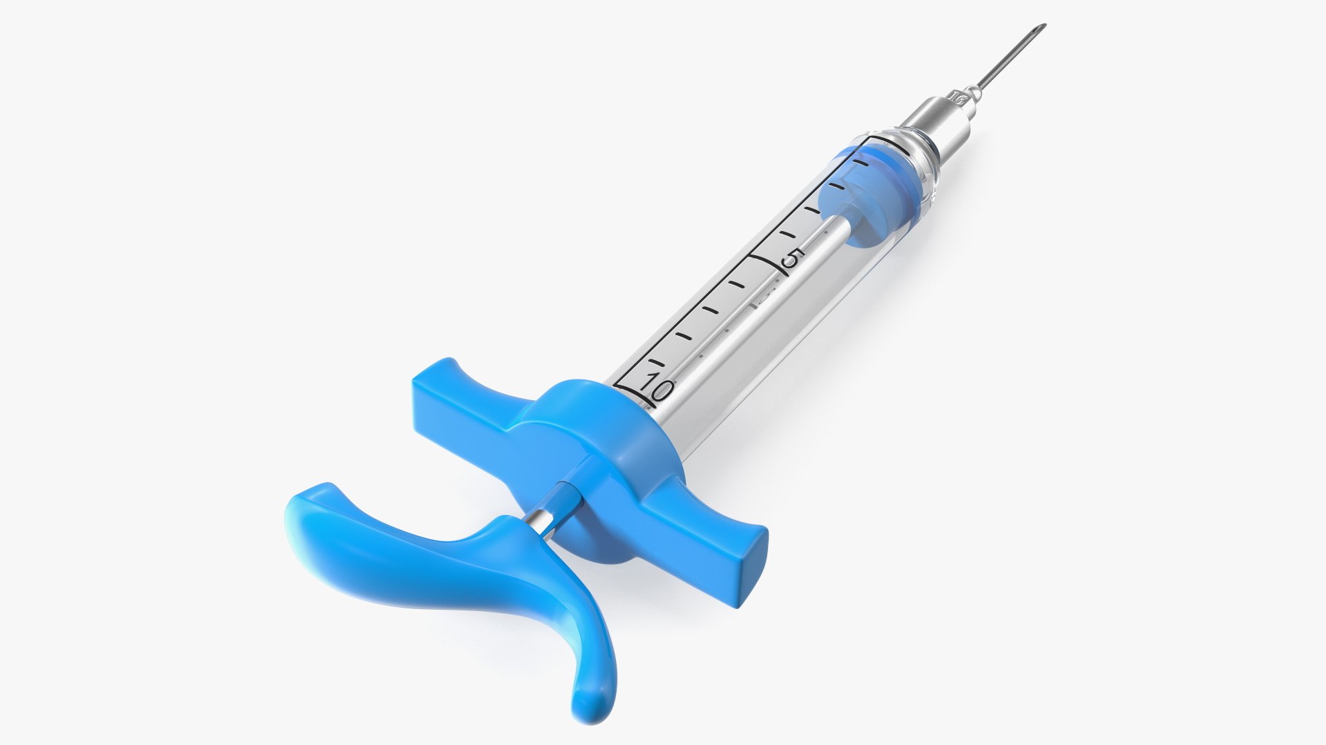 Veterinary Vaccine Syringe 10ml 3D model preview