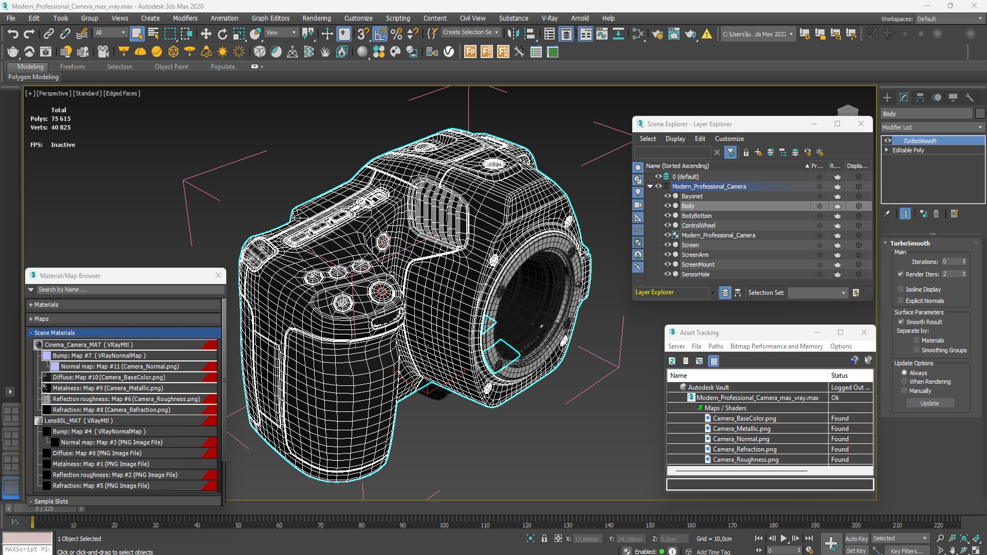 3D Model Modern Professional Camera - TurboSquid 2276370