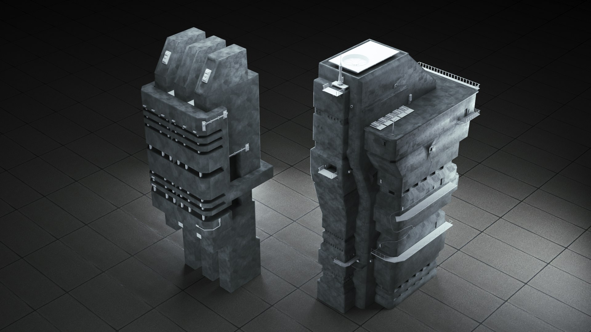 Bladerunner Cyberpunk Buildings Vol 3D - TurboSquid 1859139
